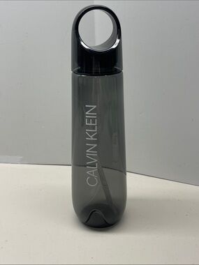 Calvin Klein Gray Transparent Loop-Top Bottle. NEW
